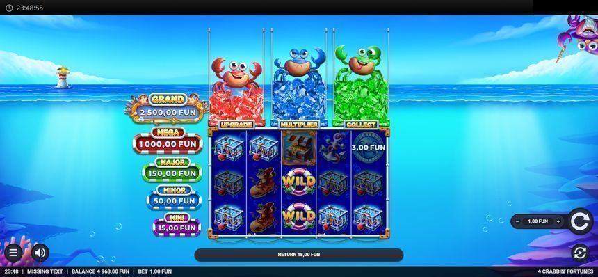 4 Crabbin' Fortunes — kuvakaappaus pelistä