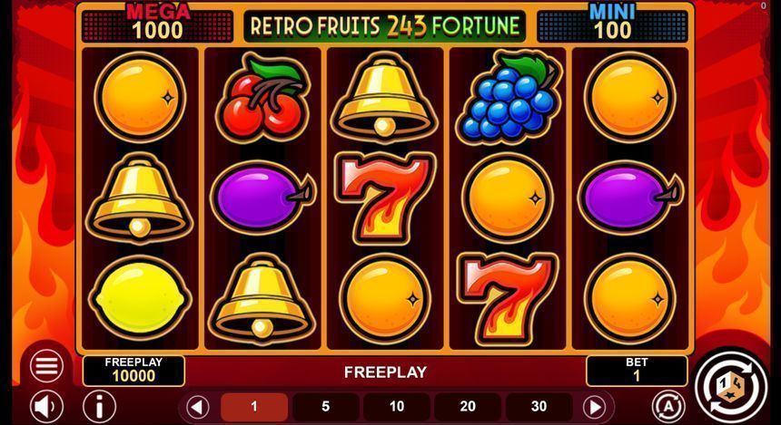 Retro Fruits 243 Fortune — kuvakaappaus pelistä