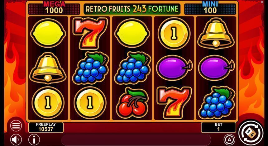 Retro Fruits 243 Fortune — kuvakaappaus pelistä