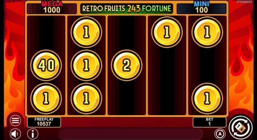 Retro Fruits 243 Fortune — kuvakaappaus pelistä