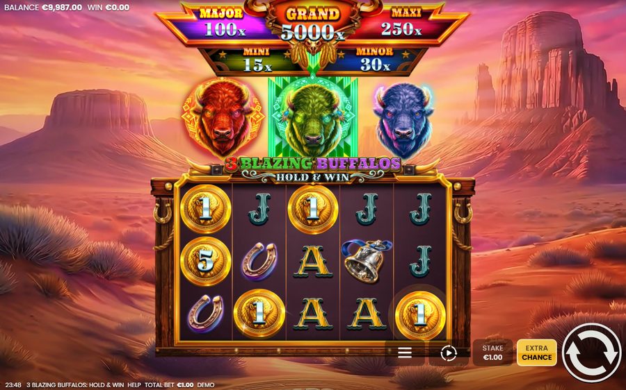 3 Blazing Buffalos: Hold & Win — kuvakaappaus pelistä