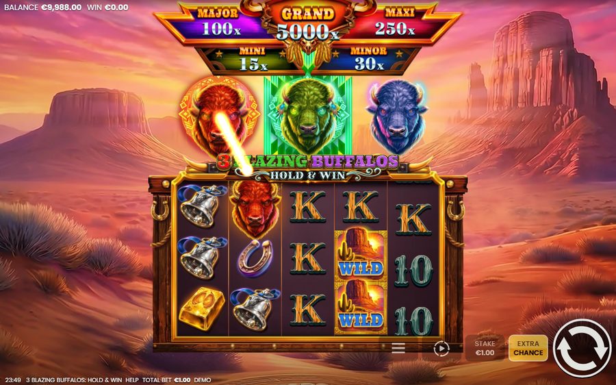 3 Blazing Buffalos: Hold & Win — kuvakaappaus pelistä