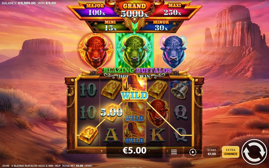3 Blazing Buffalos: Hold & Win — kuvakaappaus pelistä