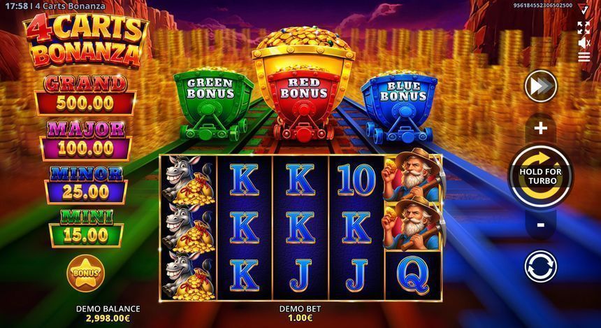 4 Carts Bonanza — kuvakaappaus pelistä
