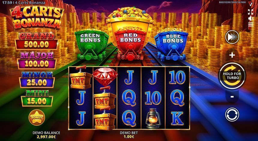 4 Carts Bonanza — kuvakaappaus pelistä
