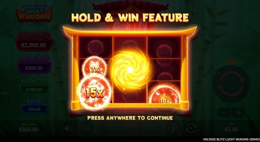 Voltage Blitz Lucky Wukong — kuvakaappaus pelistä