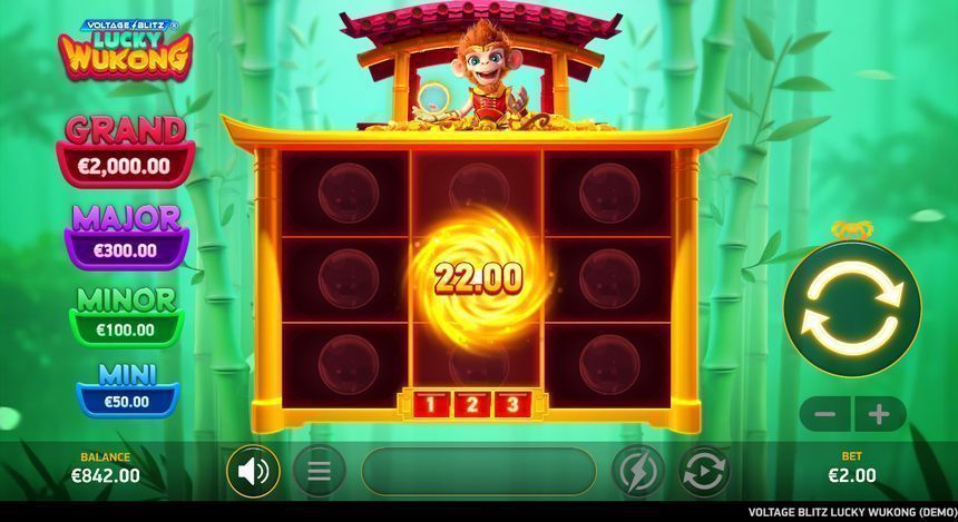 Voltage Blitz Lucky Wukong — kuvakaappaus pelistä